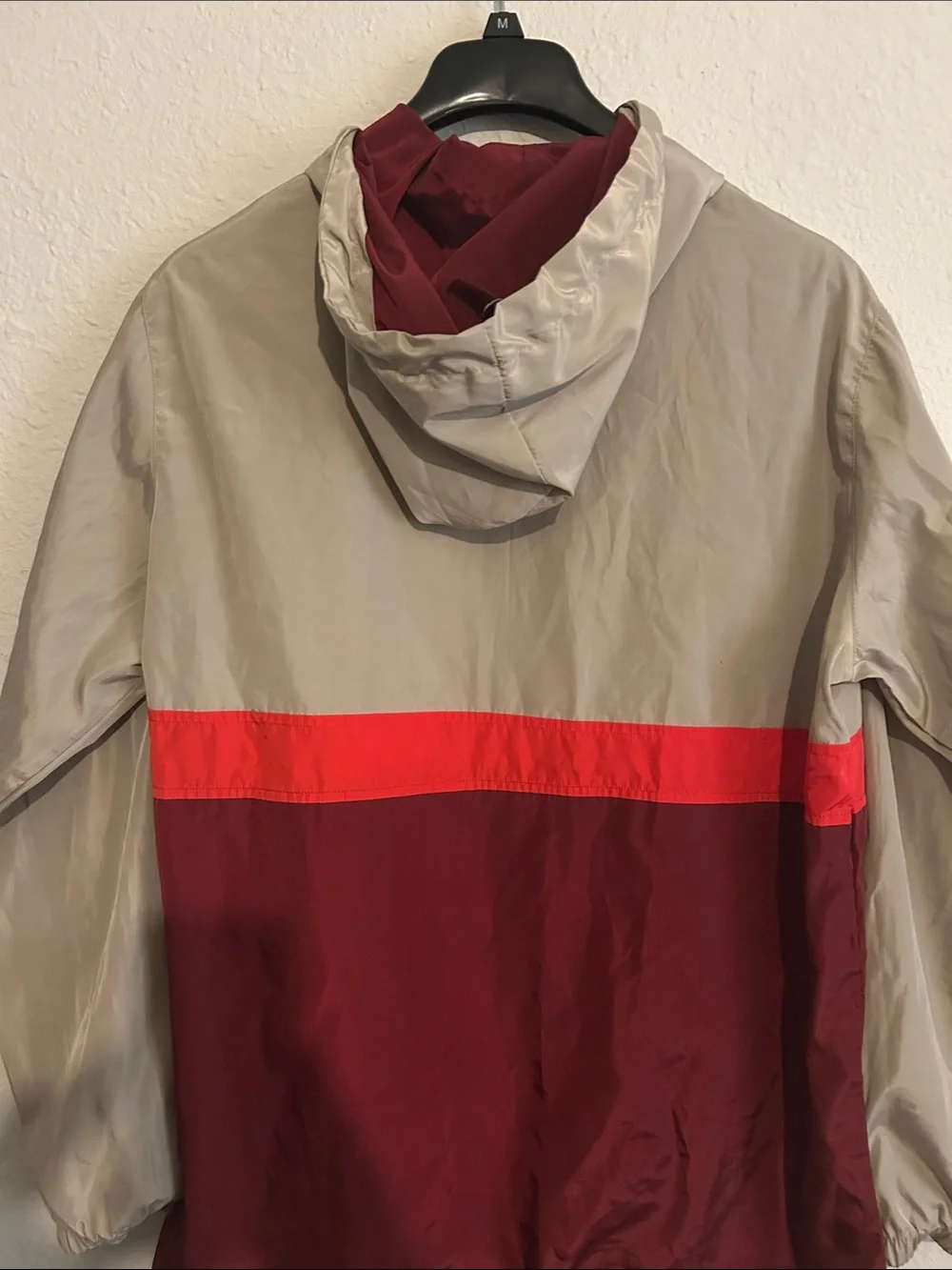 C.C. Cold Culture Men's Lightweight Anorak Jacket - Beige, Maroon & Red